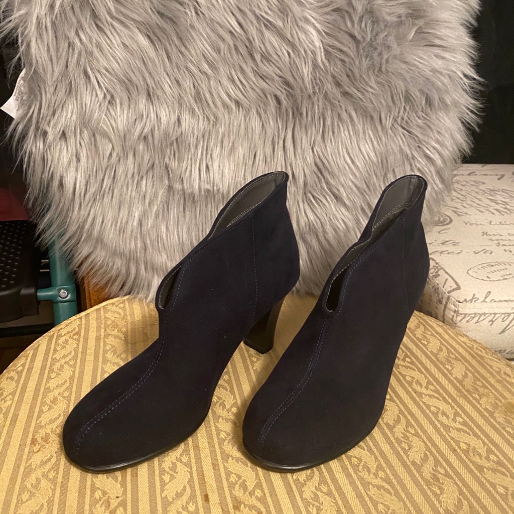 Previously Loved Womens Vegan Suede Bootie Previously Loved Womens Vegan Suede Bootie